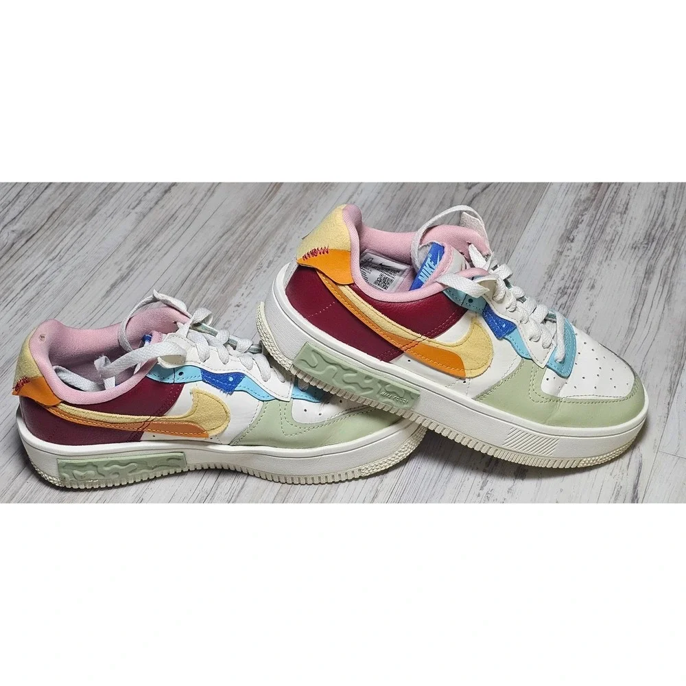 Nike Air Force 1 Pixel SE‎ Patchwork Multiclr DO6719-100 Wm7.5 Pastel Suede Lthr
